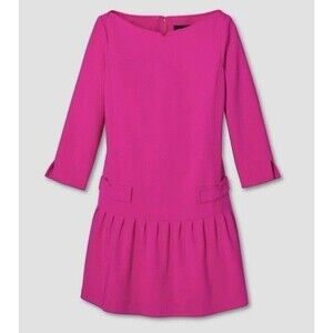 NWT Victoria Beckham For Target Drop Waist Ruffled Midi Dress Women Size XL Pink